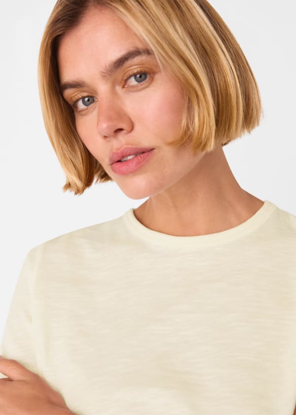 Cream Posie Double Trim Tee