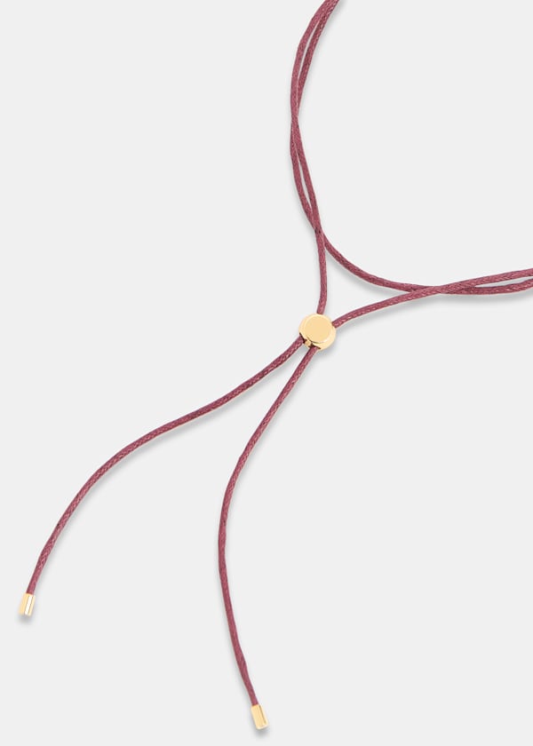 BURGUNDY Molten Abstract Cord Necklace
