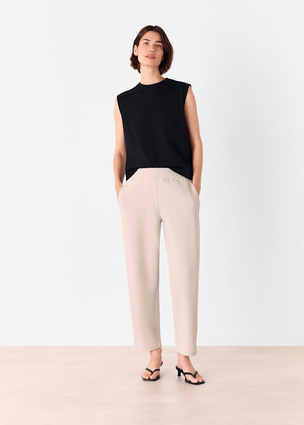 Neutral Barrel Leg Jersey Jogger